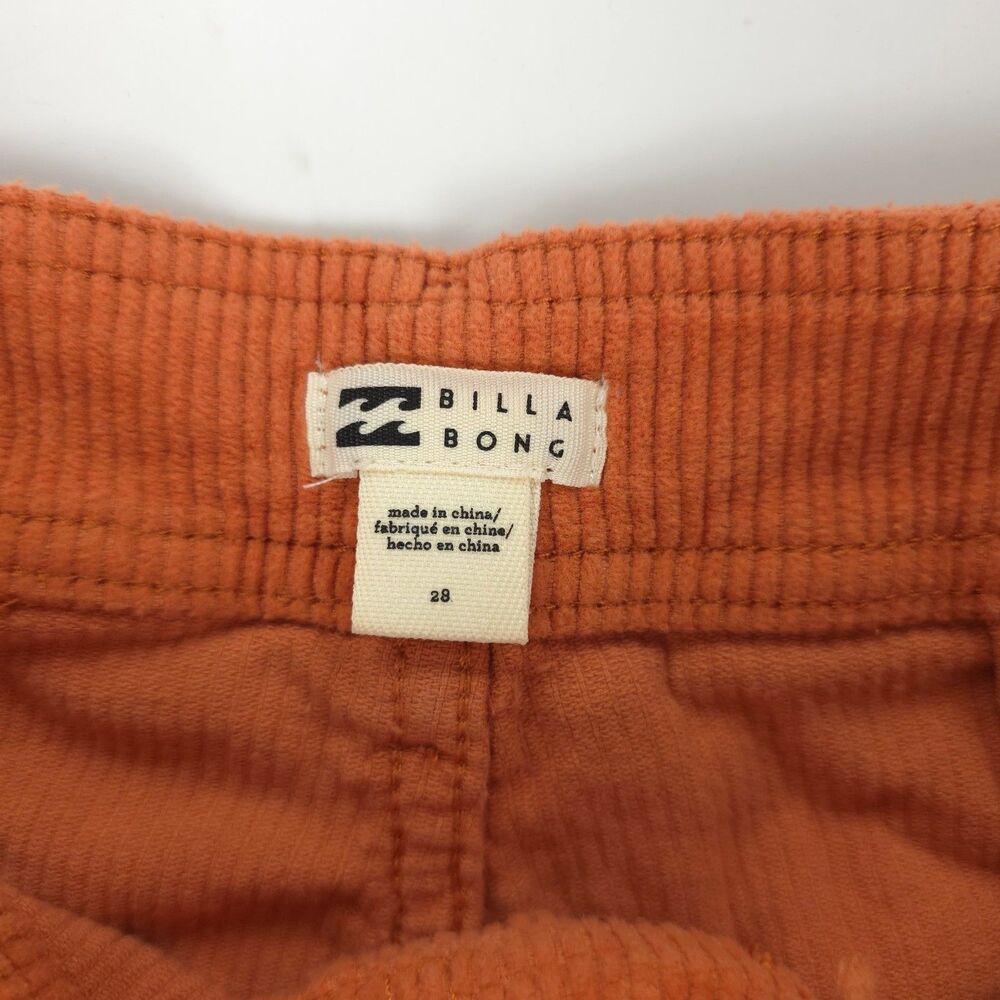 BILLABONG Free Fall Wide Leg Raw Hem Corduroy Pants 70s Beachy Boho VSCO Hipster - Picture 2 of 8